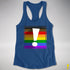 LGBTQ Philly Pride Flag Exclamation Point Racerback Tank