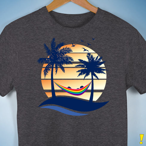 Original LGBTQ Pride Hammock Summer Beach Sunset Premium Unisex