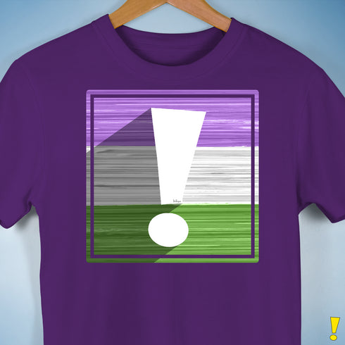 Genderqueer Pride Flag Exclamation Point Premium Unisex T-Shirt - Purple