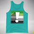 Aromantic Pride Flag Exclamation Point Premium Tank Top - Teal