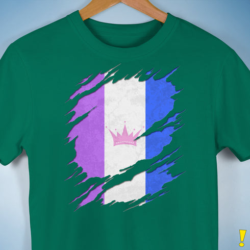 Drag Pride Flag Ripped Reveal Premium Unisex T-Shirt
