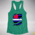 Leather Pride Flag Ripped Reveal Racerback Tank