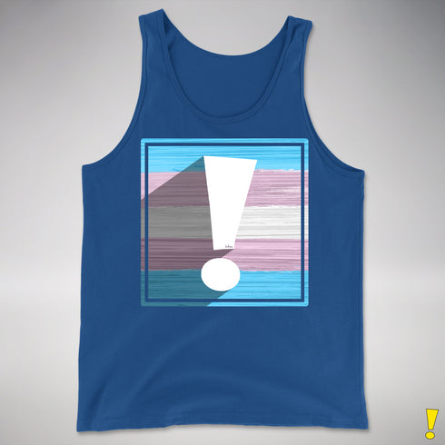 Transgender Pride Flag Exclamation Point Premium Tank Top