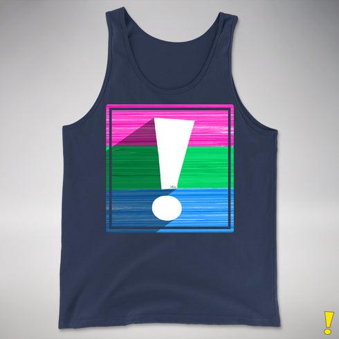 Polysexual Pride Flag Exclamation Point Premium Tank Top