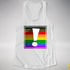 LGBTQ Philly Pride Flag Exclamation Point Racerback Tank