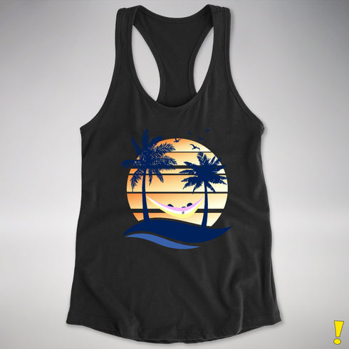 Twink Pride Hammock Summer Beach Sunset Racerback Tank