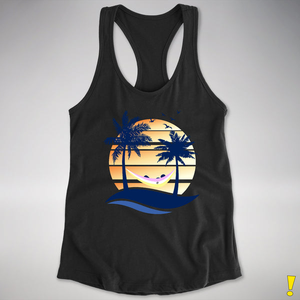 Twink Pride Hammock Summer Beach Sunset Racerback Tank