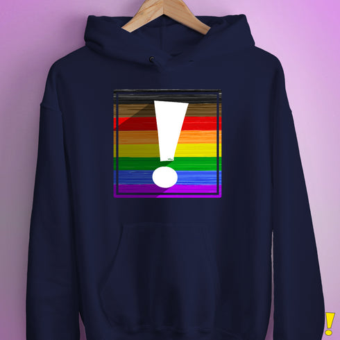 LGBTQ Philly Pride Flag Exclamation Point Hoodie