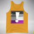 Asexual Pride Flag Exclamation Point Premium Tank Top - Gold
