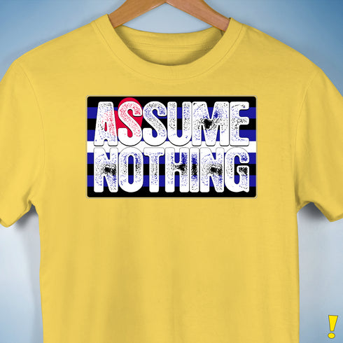 Assume Nothing Leather Pride Flag Premium Unisex T-Shirt