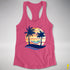 Gay Male Pride Hammock Summer Beach Sunset Racerback Tank