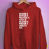 Santa's Reindeer Beer List Hoodie - Red