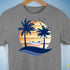 Bigender Pride Hammock Summer Beach Sunset Premium Unisex T-Shirt