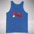 Believe Jingle Bell Premium Tank Top - Royal Blue Triblend