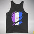 Drag Pride Flag Ripped Reveal Premium Tank Top
