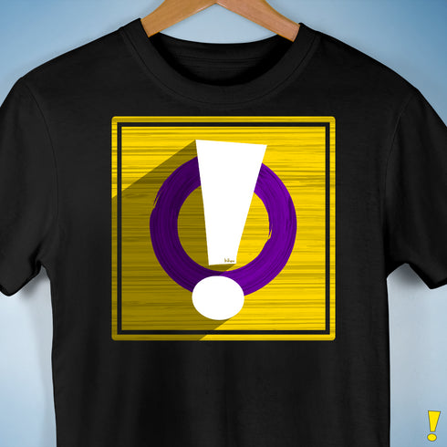 Intersex Pride Flag Exclamation Point Premium Unisex T-Shirt - Black