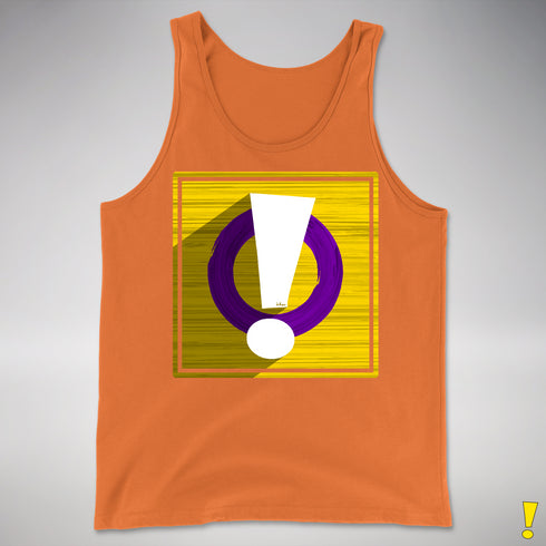 Intersex Pride Flag Exclamation Point Premium Tank Top - Orange