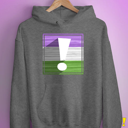 Genderqueer Pride Flag Exclamation Point Hoodie