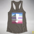 Bigender Pride Flag Exclamation Point Racerback Tank - Dark Grey