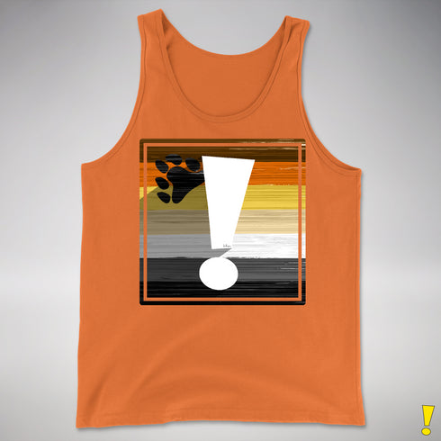Bear Pride Flag Exclamation Point Premium Tank Top - Orange