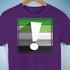 Aromantic Pride Flag Exclamation Point Premium Unisex T-Shirt - Purple