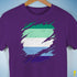 Gay Male Pride Flag Ripped Reveal Premium Unisex T-Shirt