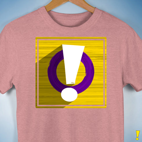 Intersex Pride Flag Exclamation Point Premium Unisex T-Shirt - Mauve Heather