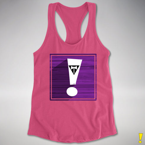 Lesbian Labrys Pride Flag Exclamation Point Racerback Tank