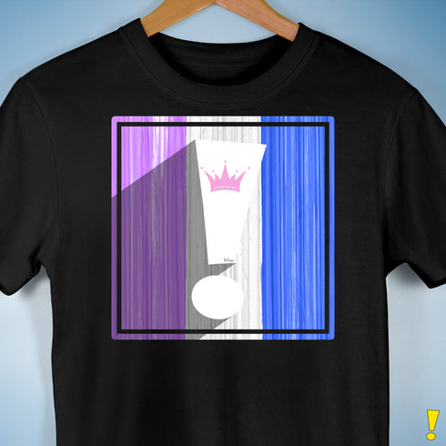 Drag Pride Flag Exclamation Point Premium Unisex T-Shirt - Black