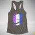 Drag Pride Flag Ripped Reveal Racerback Tank