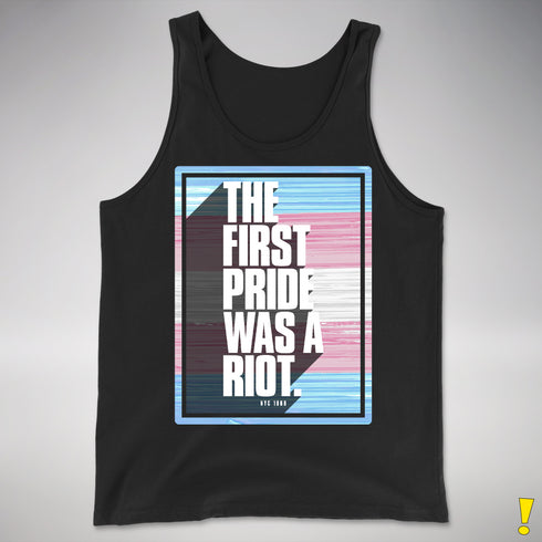 The First Pride Was a Riot - Trans Pride Flag Premium Tank Top