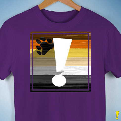 Bear Pride Flag Exclamation Point Premium Unisex T-Shirt - Purple