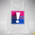 Bisexual Pride Flag Exclamation Point Premium Tank Top - White