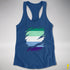 Gay Male Pride Flag Ripped Reveal Racerback Tank