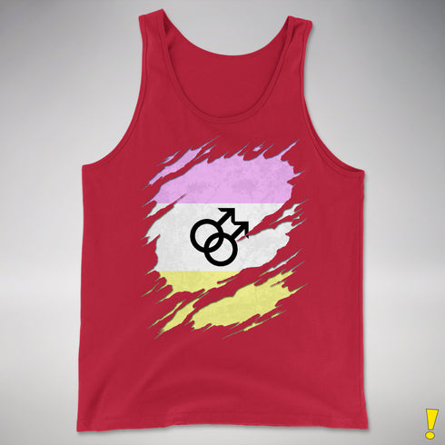 Twink Pride Flag Ripped Reveal Premium Tank Top