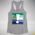 Gay Male Pride Flag Exclamation Point Racerback Tank