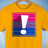 Bisexual Pride Flag Exclamation Point Premium Unisex T-Shirt - Gold