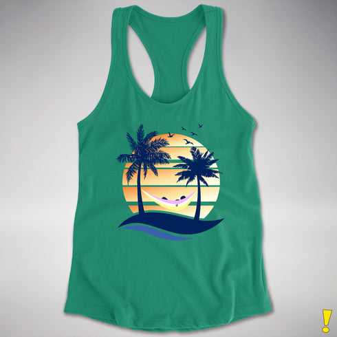 Twink Pride Hammock Summer Beach Sunset Racerback Tank