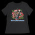 Custom Holiday Joy T-Shirt Women's Relaxed Tee - Black