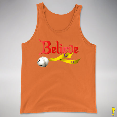 Believe Intersex Pride Flag Jingle Bell Premium Tank Top - Orange