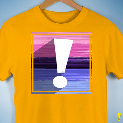 Omnisexual Pride Flag Exclamation Point Premium Unisex T-Shirt - Gold