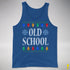 Old School Ugly Christmas Sweater Tank Top - Royal Blue