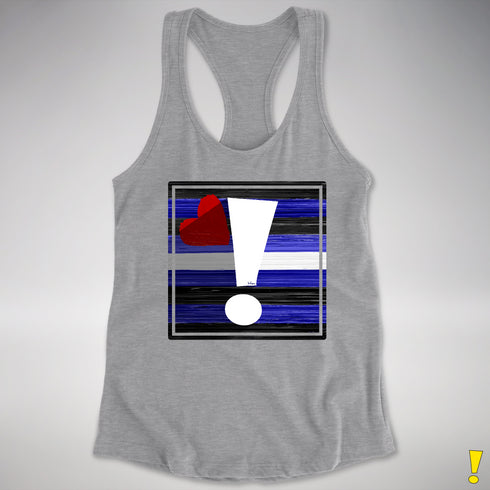 Leather Pride Flag Exclamation Point Racerback Tank