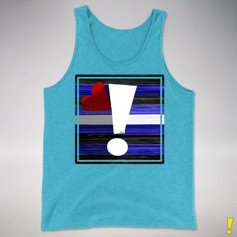 Leather Pride Flag Exclamation Point Premium Tank Top