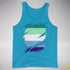 Gay Male Pride Flag Ripped Reveal Premium Tank Top