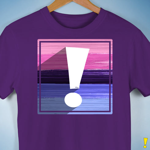 Omnisexual Pride Flag Exclamation Point Premium Unisex T-Shirt - Purple