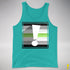 Agender Pride Flag Exclamation Point Premium Tank Top - Teal
