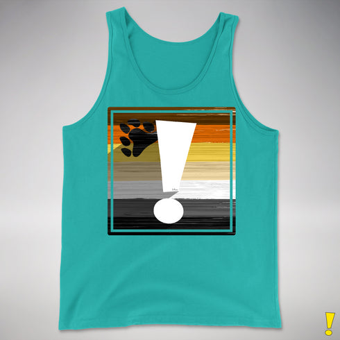 Bear Pride Flag Exclamation Point Premium Tank Top - Teal