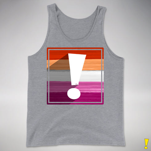 Lesbian Pride Flag Exclamation Point Premium Tank Top