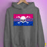 Bisexual Pride Pirate Flag Hoodie - Grey Heather